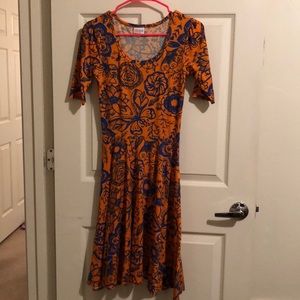 Lularoe Nichole Dress Floral and Butterflies